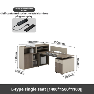 Bốn 4/6 người văn phòng Máy Tính Bàn nhân viên bàn hiện đại đơn giản nhân viên văn phòng bàn Ghế kết hợp bàn làm việc văn phòng - Product Image 4