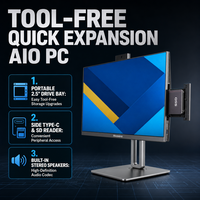 PC tout-en-un avec baie de disque de 2,5 pouces, stockage extensible, écran FHD 24/27 pouces 1920x1080, Intel Core i7, Windows 11 pour le travail de données