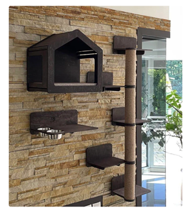 Hot Hiện Đại Tường Leo Núi Cây Với Mèo Gãi Bài Độc Đáo Quà Tặng Vật Nuôi Bằng Gỗ Mèo Cây Phong Cách Mèo Cây Tháp - Product Image 1