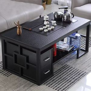 Mesa de Té Kung Fu con Calentador de Agua Integrado, Eléctrica, de Acero Inoxidable, para Sala de Estar u Oficina, Diseño Sencillo para el Hogar - Product Image 3