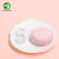 Mini Boîtier Rond Rose Clair Recyclable pour Poudre Compacte de Fard à Joues et Illuminateur – Emballage Maquillage Personnalisable OEM/ODM en Gros