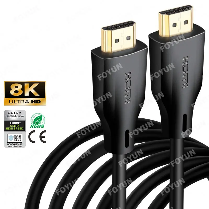 Groothandel 8K Hdmi 2.1 Kabel 2M 6,6 Ft Gevlochten Koord Kabel Cavo 4K 120Hz 8K 60Hz Hdmi Kabel Voor Sony Tvs Ps5 Xbox Gaming Monitor