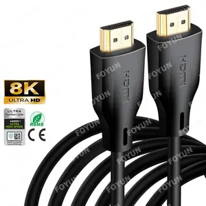 Venta al por mayor 8K HDMI 2,1 Cable 2M 6.6ft Cable trenzado Kabel Cavo 4K 120Hz 8K 60Hz Cable HDMI para Sony TV PS5 Xbox Gaming Monitor