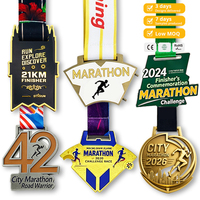 Médaille de Marathon Personnalisée en Alliage de Zinc pour Vente en Gros – Course 5K, 10K, Demi-Marathon, Trail – Émail 3D et Ruban Personnalisé