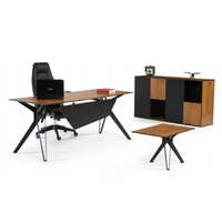 Nouvelle Arrivée Ensemble de Mobilier de Bureau Exécutif Moderne et Durable Personnalisé en Panneaux de Mélaminé, Bureau, Table Basse, Armoire pour Usage Domestique ou Professionnel