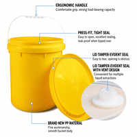 Fût en plastique bleu Lianhao de 55 gallons (200 litres), fût en plastique bleu de 300 litres, seau à peinture rond en PP sûr et recyclable