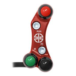 Interrupteur de guidon droit pour Kawasaki Ninja H2/R (trous décalés) (rouge) - Product Image 1