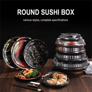 Tùy Chỉnh Vòng Vàng Lá Hộp Với Cao Trong Suốt Chống Sương Mù Nắp Thực Phẩm Cấp Pet Sushi Bao Bì <span class=keywords><strong>Container</strong></span> - Product Image 3