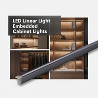 Ultraflache Einbau-Schrankregal-Beleuchtung Eingelassenes LED-Profil-Licht für Vitrine Bücherregal Küche YB1018-52-1