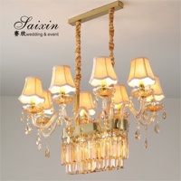 Vente en gros, lustre de luxe en cristal noir pour la maison