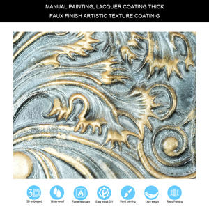 Carreaux de <span class=keywords><strong>plafond</strong></span> carrés artistiques en PVC Montage suspendu étanche pour hôtel et salon de coiffure Utilisation PL62 Or bleuâtre - Product Image 4