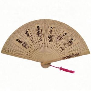 Supply Chinese 8 Inch <b>Folding</b> Hold Sandalwood Fan With Tassel Wedding Favors & Birthday Gifts Abanicos De Mano - Product Image 6