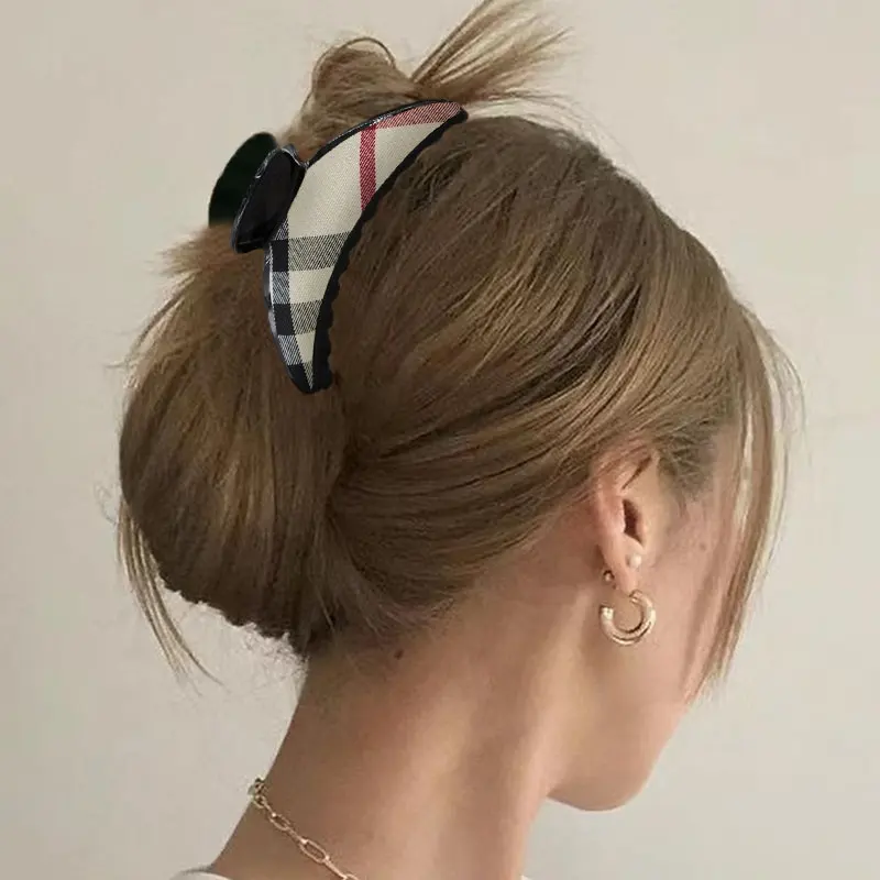 Bandeaux de créateurs de luxe classique rétro tissu Plaid pince à cheveux fille chapeaux élastique pour queue de cheval accessoires de cheveux de créateurs