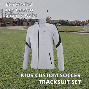 Conjunto de Uniforme de Fútbol Personalizado para Adultos, con Media Cremallera, Resistente al Viento, Impreso, Ligero, Transpirable, para Entrenamiento de Fútbol, Gimnasio y Fitness - Product Image 2