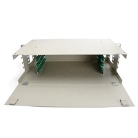 Boîtier de distribution de fibre optique FTTH 19 pouces, type simple à tirage fixe, SC/FC UPC APC, 12/24/48 cœurs, personnalisé en usine