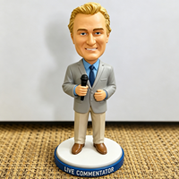 Figurine Bobblehead Personnalisée en Résine OEM ODM, Personnage de Sport ou de Célébrité avec Microphone, pour Collection de Souvenirs Sportifs