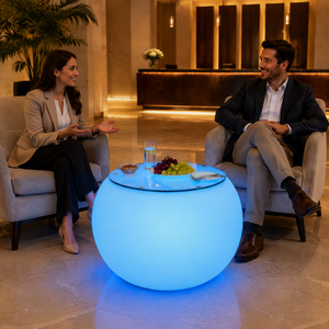 Mesa de Café LED em Forma de Bola, Mesa de Lounge que Brilha com Mudança de Cor para Bar Moderno, Hotel, Casa Noturna, Jardim e Móveis para Casa - Product Image 2