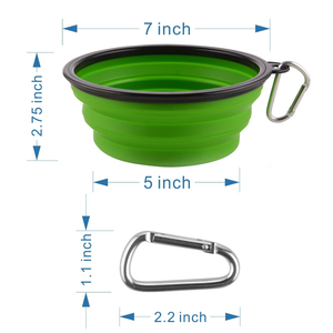 Vente en gros OEM/ODM de bols de voyage imperméables pour chats, bols pliables en silicone colorés pour animaux de compagnie, portables pour l'extérieur, avec logo personnalisé - Product Image 5