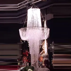 10 teile/los lange Luxus hochzeits spirale Irisierender Acryl hängender Kronleuchter für Hochzeits dekoration Ereignis party dekoration