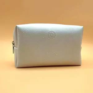 Bolsa de regalo octogonal de PU suave portátil de color sólido personalizado original, bolsa de cosméticos impermeable, bolsa de maquillaje promocional de cuero ecológico