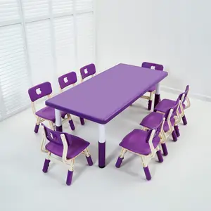 TS Wholesale preschool student plastic furniture sets study children study table and chair