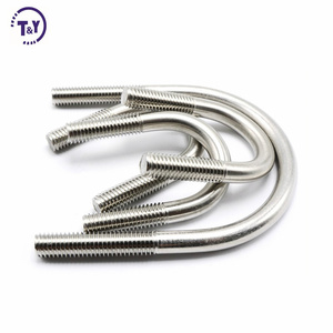 2 Inch 3 Inch Long Stainless Steel 304 Pipe Clamps U Bolt Zinc Suspension <strong>Ubolt</strong> for Automatic, Wire Rope Fixing, Boat Trailers - Product Image 3