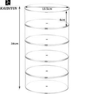 ヘアネクタイアクセサリーベルトアクリルベルトオーガナイザー用小型透明プラスチックケースモダンポータブルオーガナイザー - Product Image 5