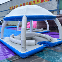 Drop Stitch Plate-forme flottante gonflable Water Dock Island Piscine pour usage résidentiel Maison Jeu extérieur Matériau PVC