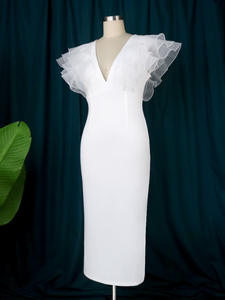 Nouvelle tendance <span class=keywords><strong>Boubou</strong></span> grande taille pour robe de soirée d'été robes de luxe en mousseline de soie pour femmes - Product Image 4