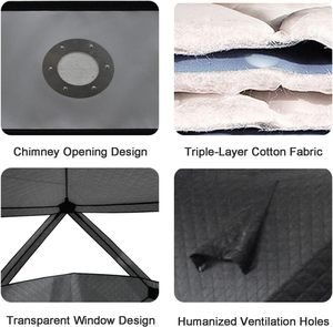 Tenda pancing Musim Dingin, tenda memancing Musim Dingin terpisah, tempat penampungan es dengan lubang cerobong asap - Product Image 5