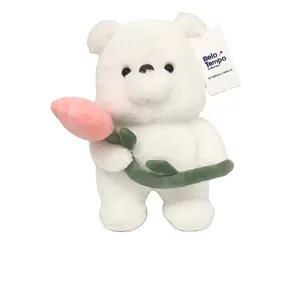 아이들을위한 꽃 봉제 장난감이있는 매우 귀엽고 화려한 곰