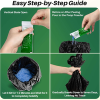 Gel absorbant portatif de caca de poudre de citron 30 paquets de gel désodorisant gélifiant de déchets liquides pour le camping en plein air randonnée polymère