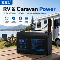 Batterie LiFePO4 IP65 12,8 V 100 Ah 1280 Wh à décharge profonde, remplacement de batterie au plomb pour stockage d'énergie extérieur