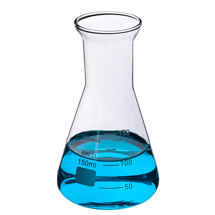 China manufacturer high borosilicate heat resistant 250ml laboratory conical flask