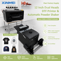 Imprimante DTF 12 pouces OEM I1600 Xp600 à double tête avec secoueur de poudre et four, machine d'impression directe sur film commerciale