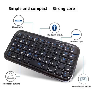 คีย์บอร์ดขนาดเล็กแบบพกพาซิลิโคนบางสำหรับเดสก์ท็อปทรงกว้างแบบสากล - Product Image 3