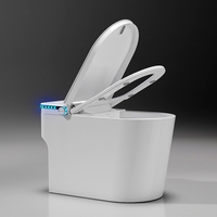 Toilette intelligente japonaise de luxe monobloc avec bidet intégré, chasse d'eau siphonique, en céramique, automatique et télécommandée