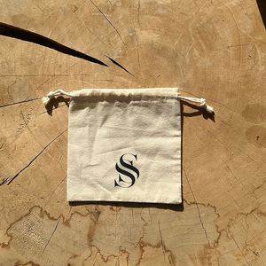 Manufacturer Recycled Plain Organic Cotton Canvas <b>Drawstring</b> <b>Pouch</b> Bag with Double Strings - Product Image 3