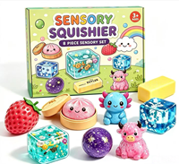 Calendrier de l'Avent Squishy de Noël : Boîte Mystère 24 Jours – Coffret Cadeau Surprise avec Jouets Fidget Doux et de Collection – Cadeau de Fêtes