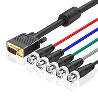 Câble adaptateur vidéo VGA DVI vers BNC RGBHV 5RCA YPbPr 5x BNC Breakout DVI-I 24+5 pour PC, projecteur, mur vidéo, moniteur, téléviseur