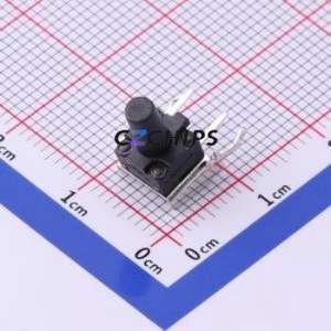 TS-1009-A135B3-D2-T2 Tactile Switch Through hole Switch Single Pole Single Throw Round Button 2.5N Right Angle Insert - Product Image 1