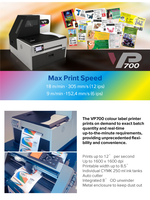 Imprimante à jet d'encre VP700, imprimante numérique de bureau Memjet, imprimante d'étiquettes couleur à vendre