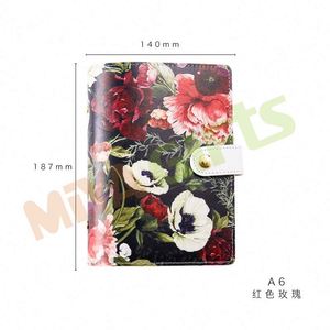 Custom Pu Leather 6 Ring Binder A5 Planner Agenda Notebook Cover Floral Landscape <strong>Full</strong> Color CMYK UV Printing <strong>Vivid</strong> Quality - Product Image 3