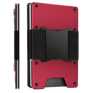 Front Pocket <b>Wallet</b> for Men Slim Metal <b>RFID</b> Card Holder with Money Strap Factory Price - Product Image 1