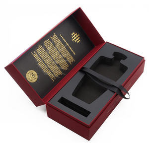 Sang trọng các tông lật hộp Whisky rượu vang đỏ giấy thủy tinh Hộp quà tặng bao bì - Product Image 6