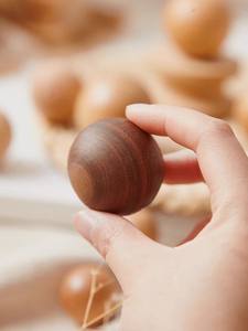 مقبض من الخشب الصلب بمقبض كروي خشبي بفتحة واحدة مقبض درج خرزة بفتحة واحدة أثاث خزانة خشبية مقبض باب - Product Image 6