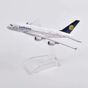 Modelo de Avión de Aleación Fundida a Presión de <span class=keywords><strong>Lufthansa</strong></span> Airlines Airbus A380 a Escala 1/500 de 14 cm con Soporte, Suministro de Fábrica - Product Image 5