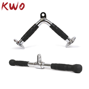 KWO Weightlifting Power Home Heavy Duty Accessories Gym Equipment Grip Multi Lat Pull Down Bar Direct Ankle Direct <b>Attach</b> <b>Cable</b> - Product Image 6