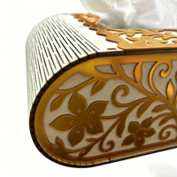 Boîte à mouchoirs en bois sculpté rétro de style européen, porte-serviettes de luxe réutilisable, décoration artisanale pour la maison et la chambre, personnalisable