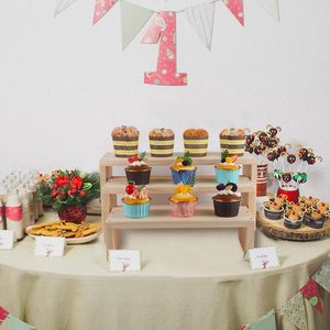 Exhibidores <span class=keywords><strong>de</strong></span> Madera <span class=keywords><strong>de</strong></span> 3 Niveles para Cupcakes, Joyería, Perfumes, Figuras Funko Pop - Product Image 6